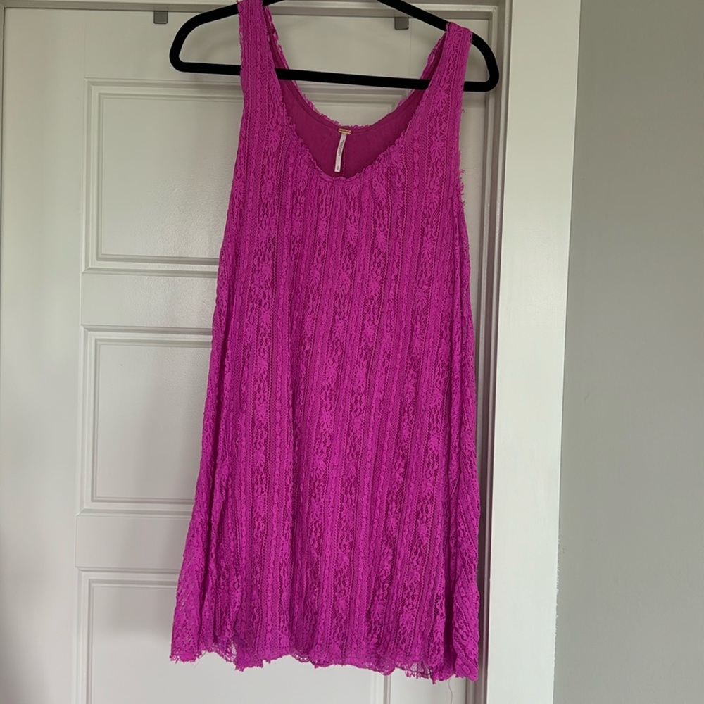 Free People Pink Lace Dress